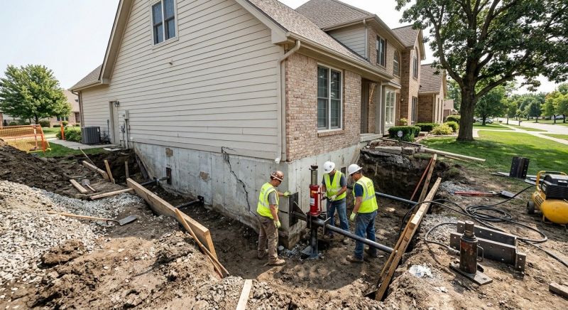 Our team working on Foundation Repair projects in Daytona Beach, FL