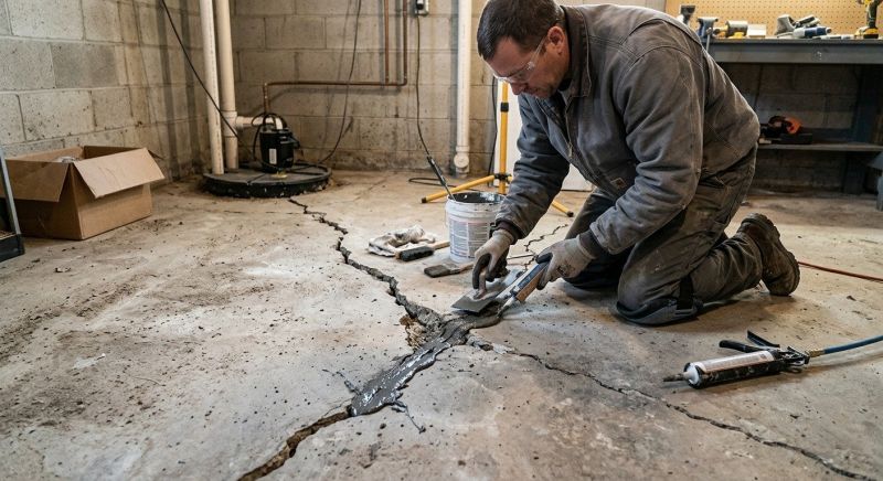 Cracked Basement Floor Repair in Daytona Beach, FL