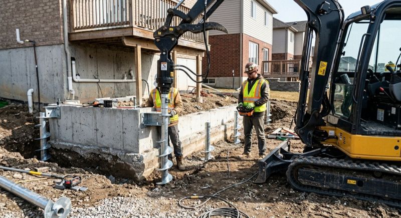 Helical Pile Installation in Daytona Beach, FL